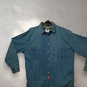 Vintage Marlboro Denim Shirt Adult XL 100% Cotton Made In USA